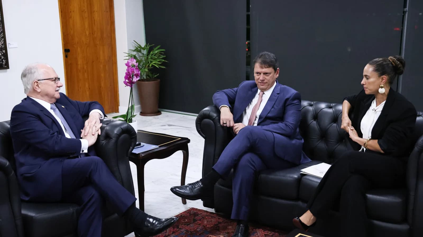 Governador Tarcísio de Freitas em reunião, foto de arquivo
