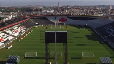 Vista aérea do estádio de São Januário, do Vasco da Gama, vazio