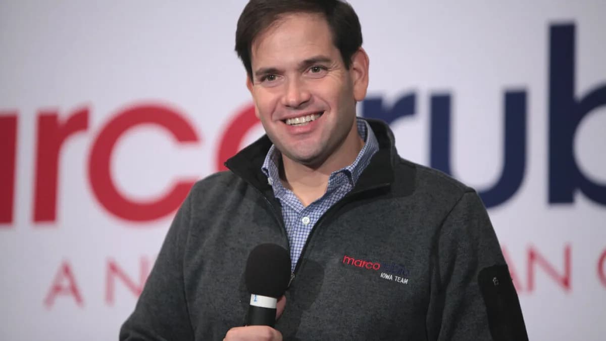 O secretário de Estado dos EUA, Marco Rubio, em evento de campanha (foto de arquivo)