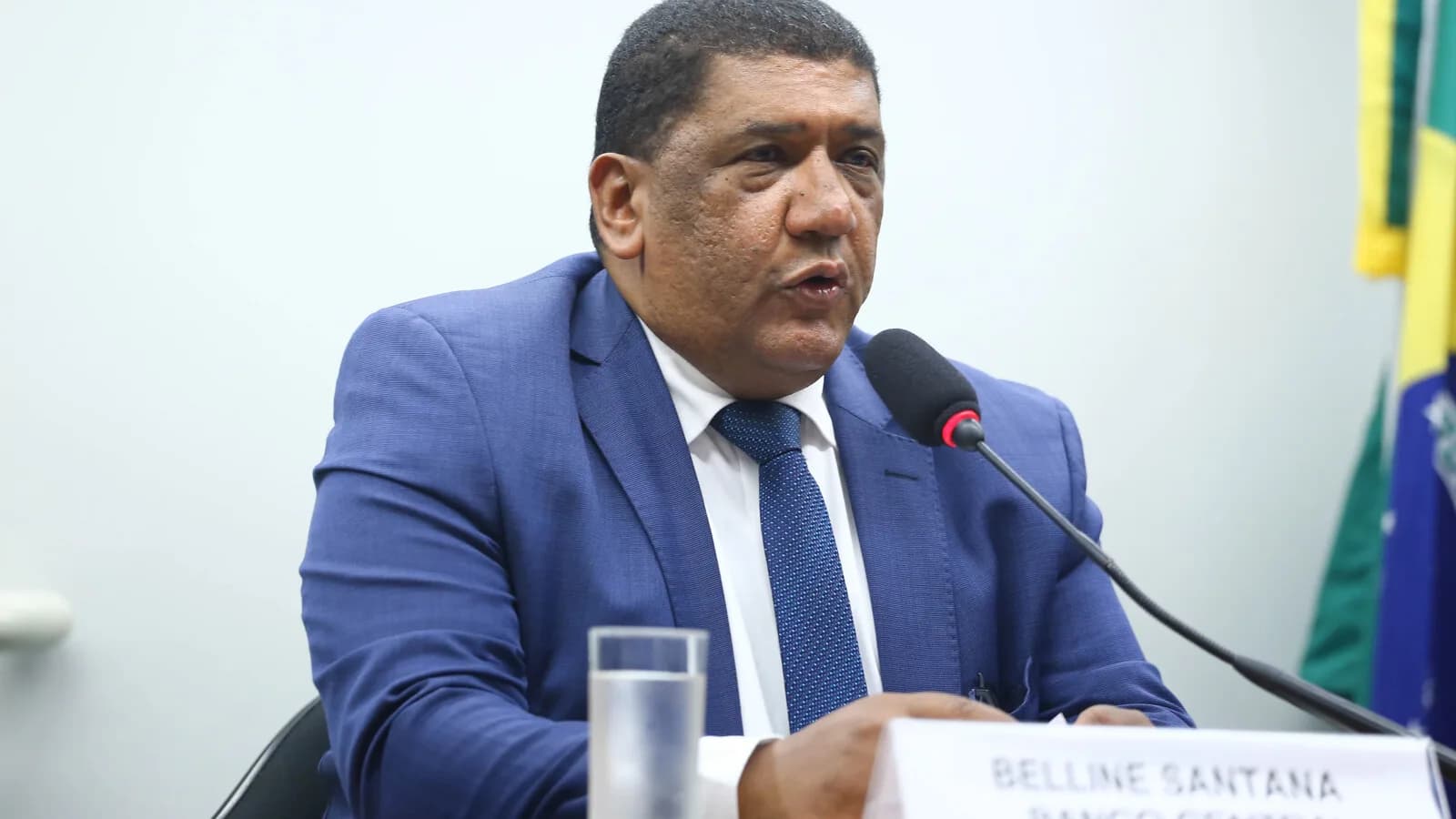 Belline Santana, ex-chefe de supervisão bancária do Banco Central, fala em microfone durante audiência pública na Câmara dos Deputados