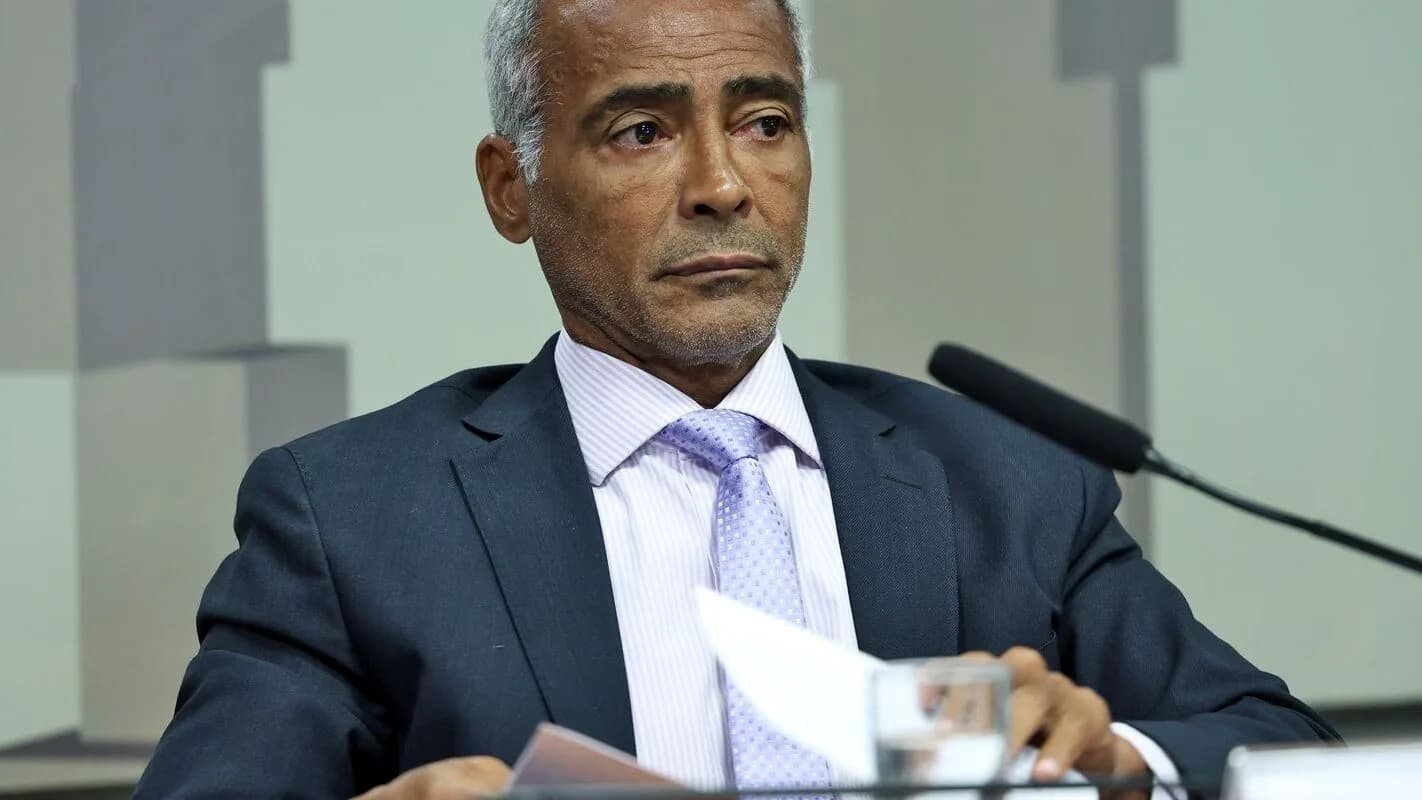 Romário durante audiência no Senado (foto de arquivo)