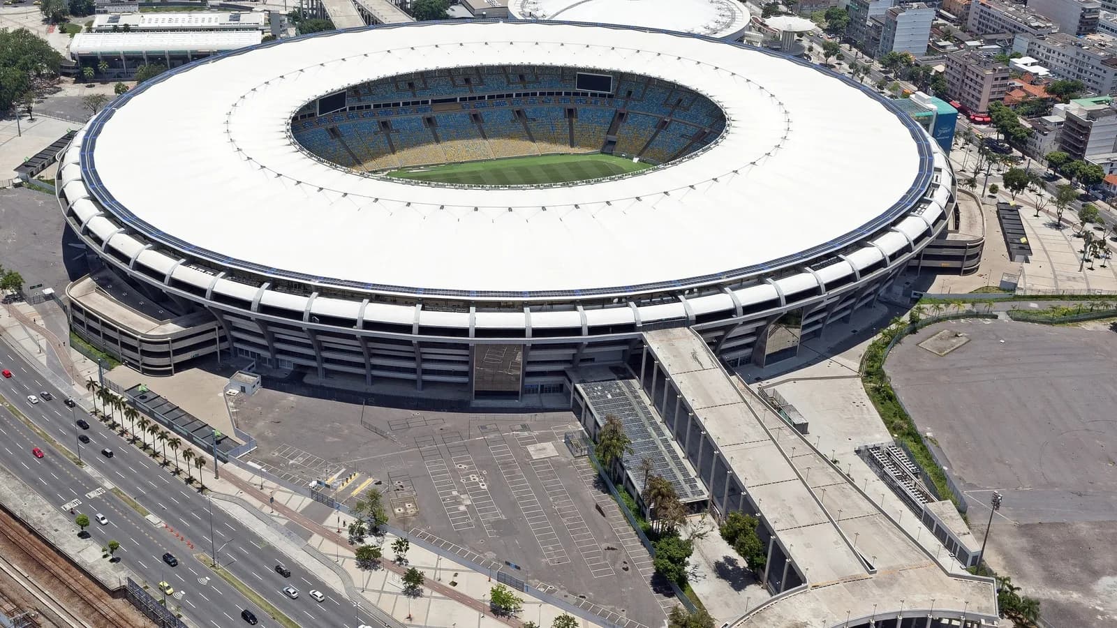 Vista aérea do Estádio do Maracanã, no Rio de Janeiro