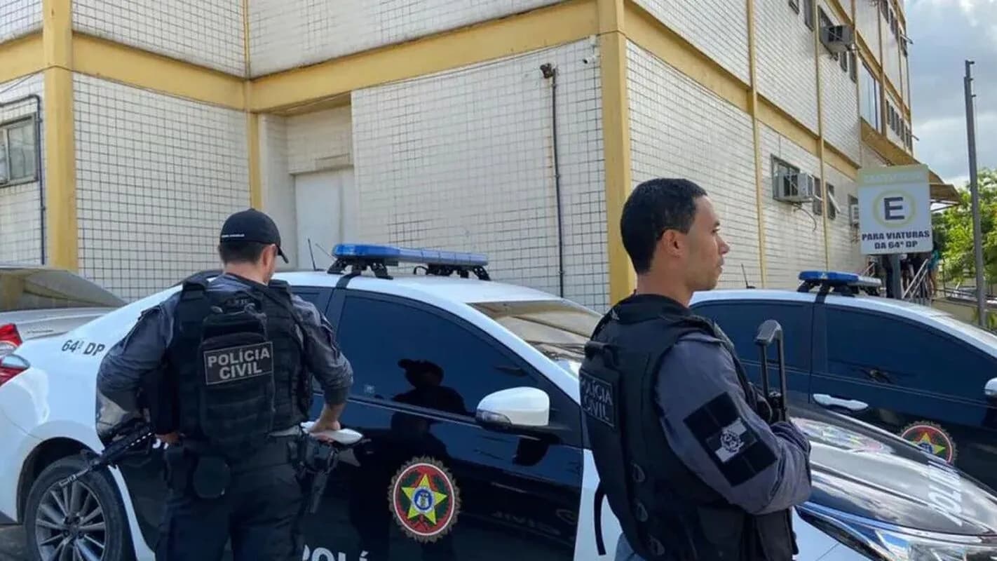 Policiais civis em operação contra o Comando Vermelho que teve Oruam como alvo, em abril de 2026