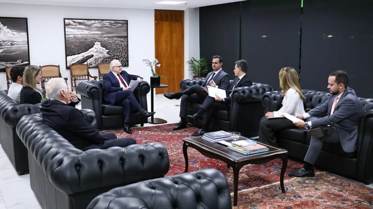O presidente do STF em audiência com o governador da Paraíba, Lucas Ribeiro