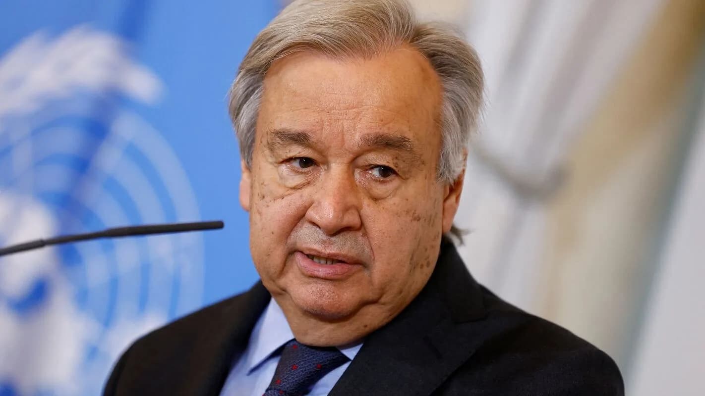 Antônio Guterres, secretário-geral da ONU, durante entrevista coletiva