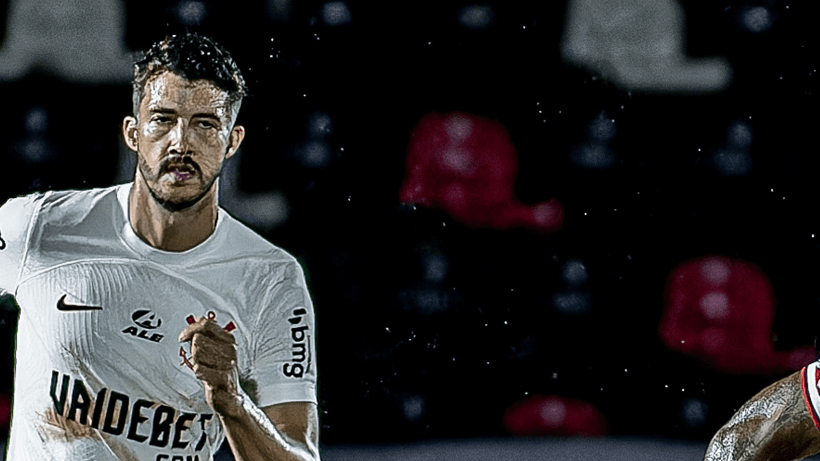 Gustavo Henrique, autor do gol de empate do Corinthians, em partida de arquivo pelo clube (fevereiro de 2024)
