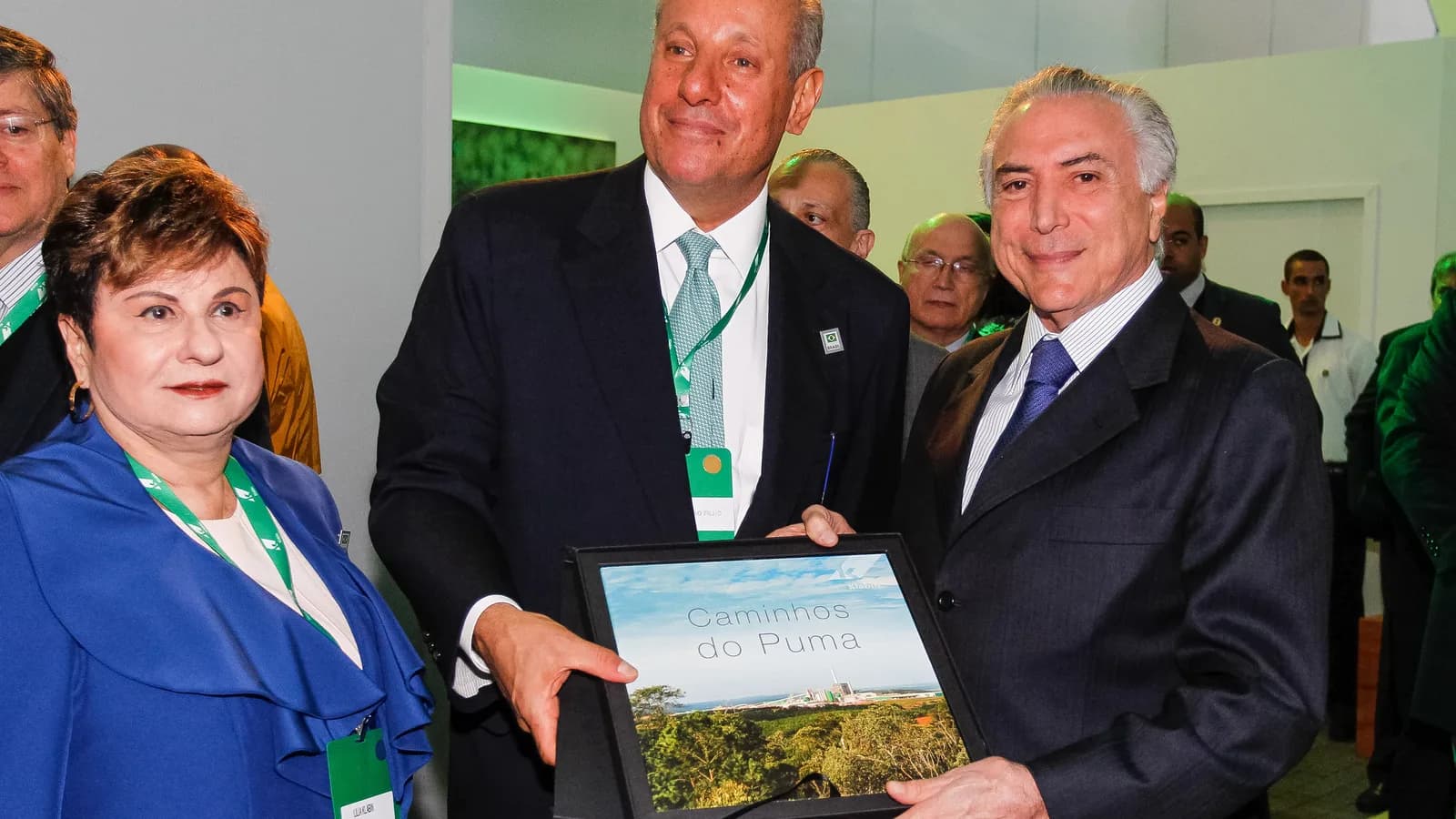 Cerimônia de inauguração da fábrica de celulose Puma, da Klabin, em Ortigueira, no Paraná