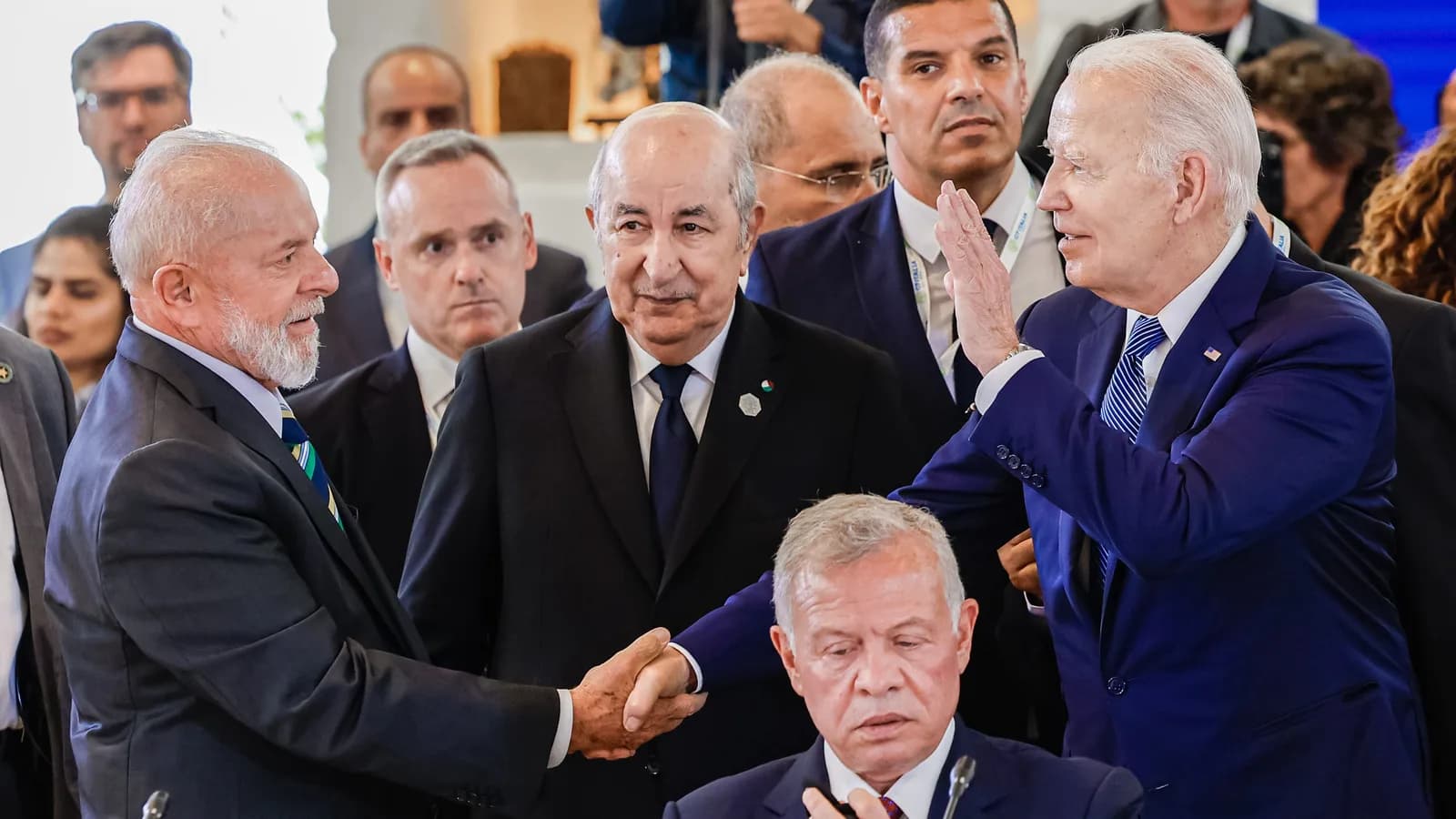 Lula em sessão do G7 sobre inteligência artificial, energia, África e Mediterrâneo (foto de arquivo, junho de 2024)