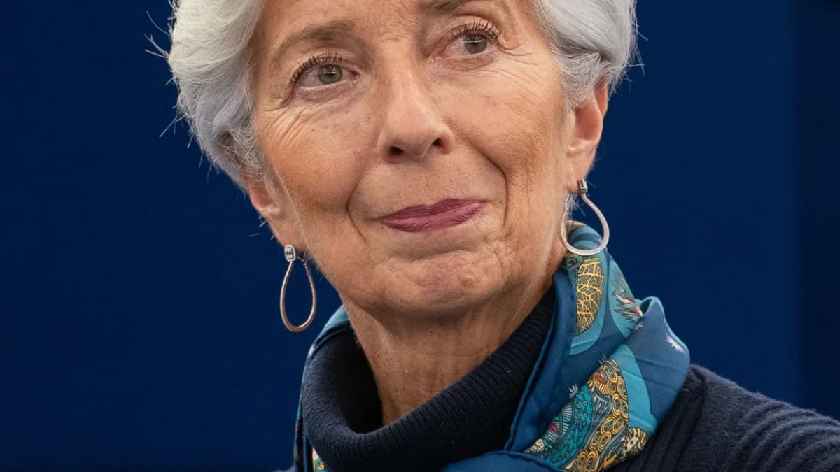 Christine Lagarde, presidente do Banco Central Europeu, em retrato durante evento oficial