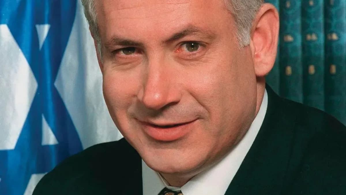 Retrato oficial de Benjamin Netanyahu, primeiro-ministro de Israel