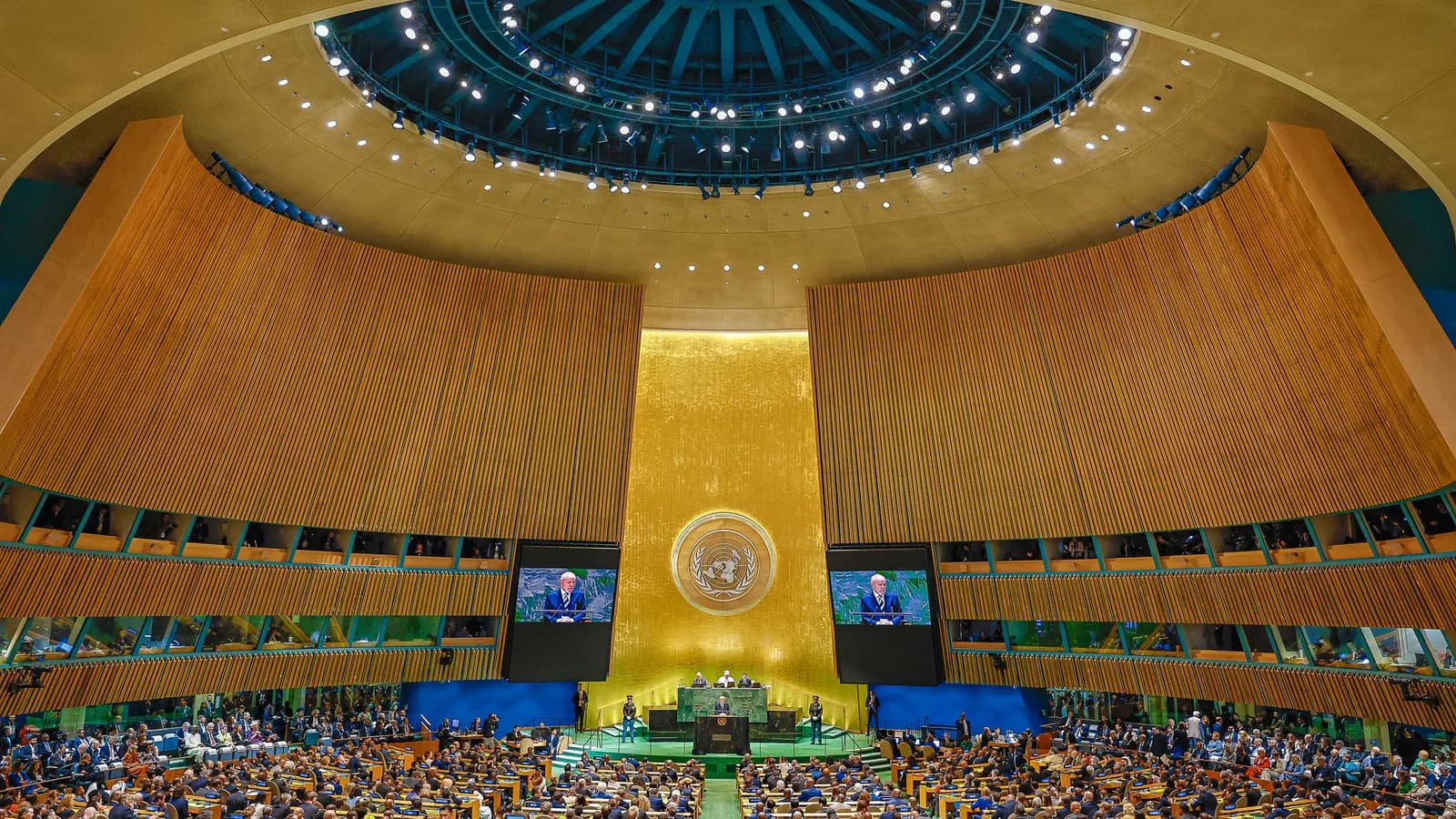 Plenário da Assembleia Geral da ONU durante sessão anual em Nova York