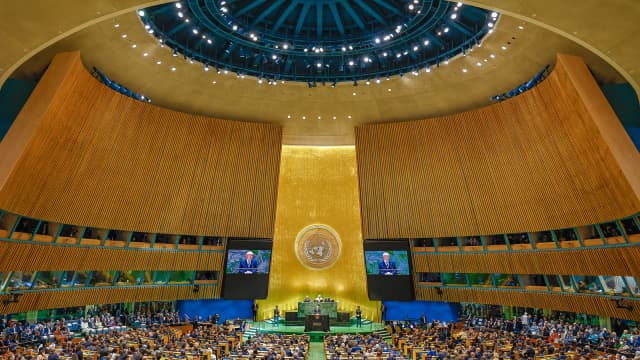 Plenário da Assembleia Geral da ONU durante sessão anual em Nova York