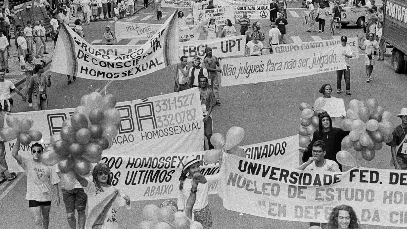 Marcha histórica do movimento homossexual em São Paulo