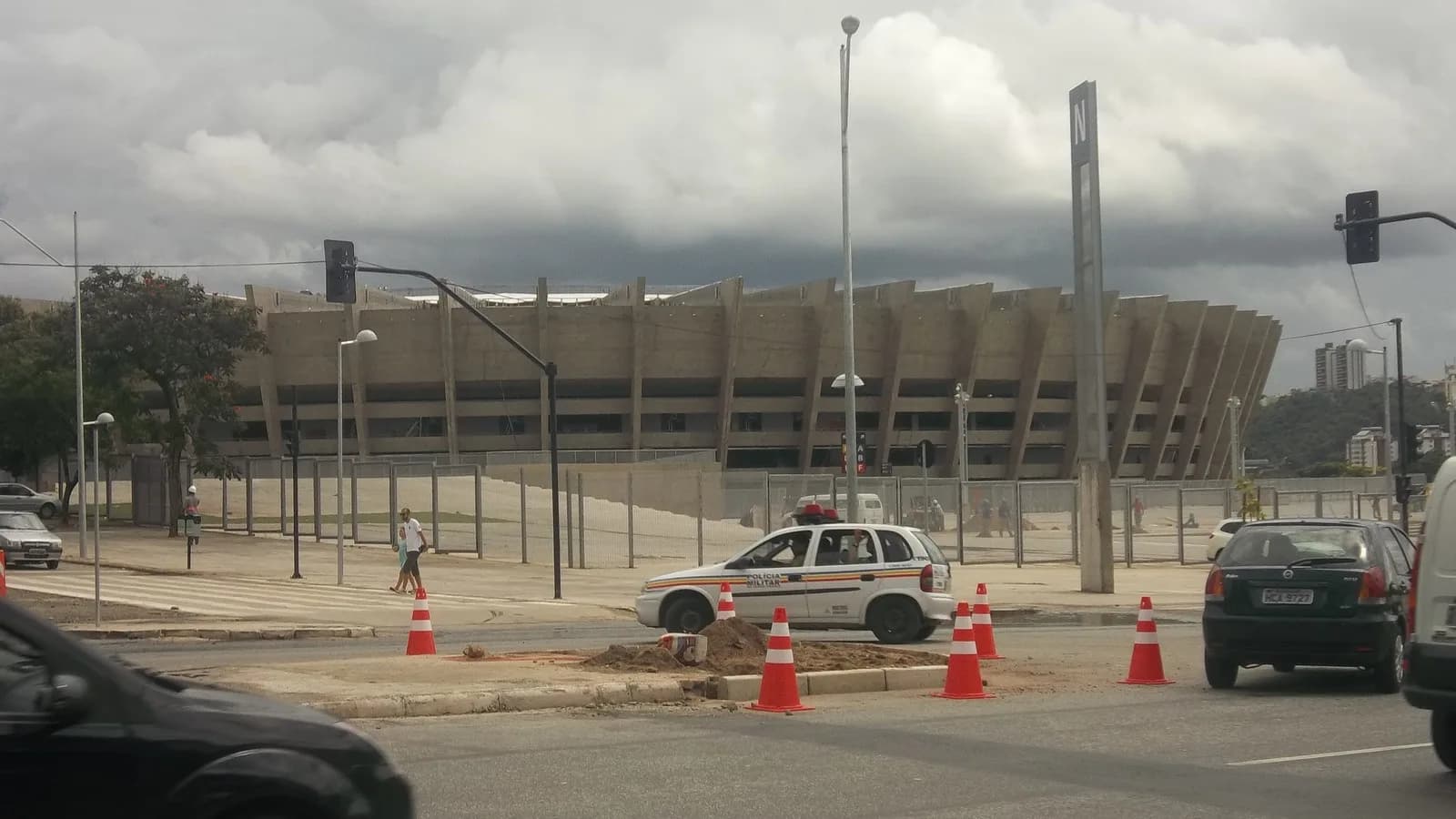 Fachada externa do estádio Mineirão, em Belo Horizonte
