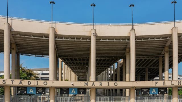 Fachada do Maracanã, palco do jogo entre Vasco e Boca Juniors
