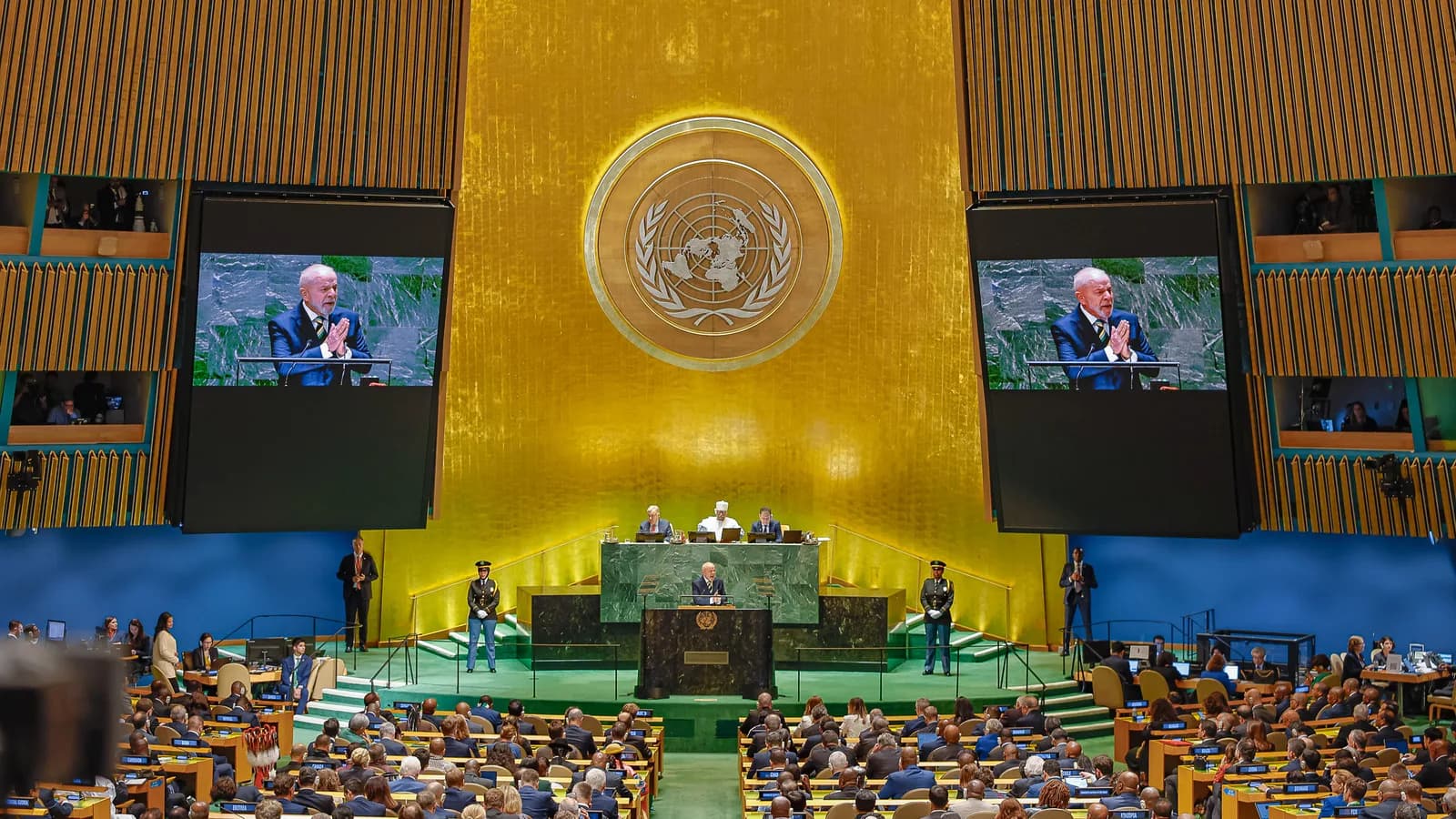 Lula discursa no plenário da Assembleia Geral da ONU, em Nova York (foto de arquivo, 2024)