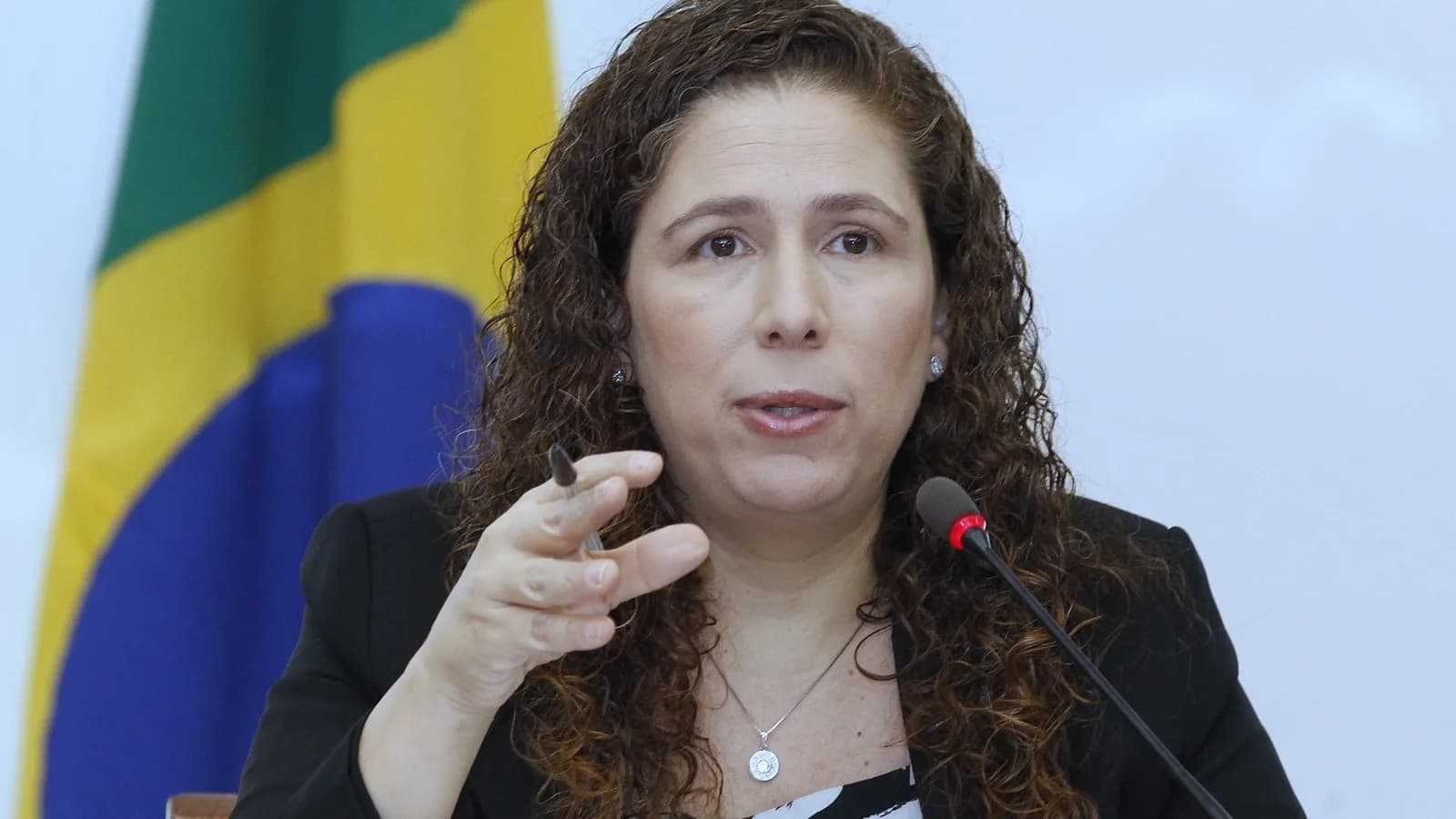 Esther Dweck, ministra da Gestão e da Inovação em Serviços Públicos, fala durante entrevista