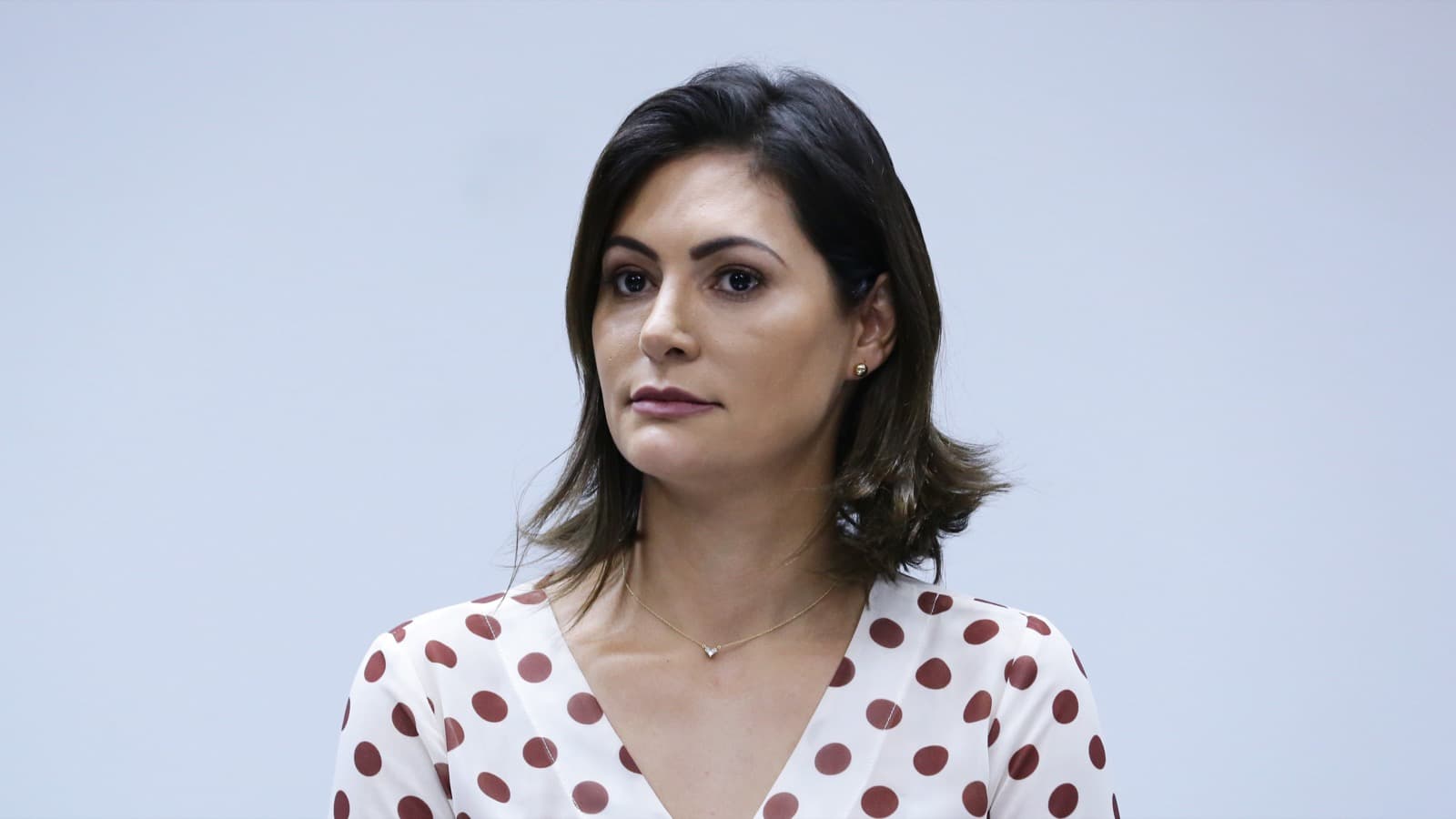 Michelle Bolsonaro em retrato de arquivo de evento na Câmara dos Deputados