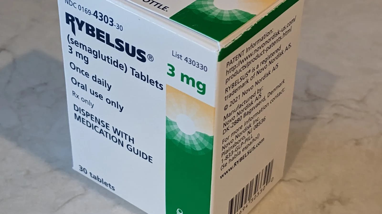 Caixa do medicamento Rybelsus (semaglutida), um dos citados na investigação da Anvisa