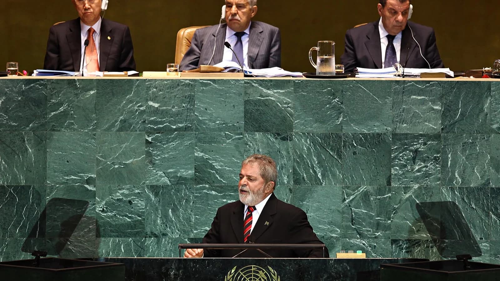 Lula discursa na tribuna da Assembleia Geral da ONU, em Nova York, em foto de arquivo