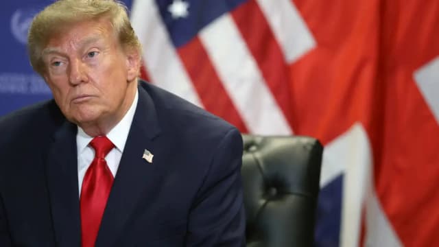 O presidente dos Estados Unidos, Donald Trump, durante declaração à imprensa