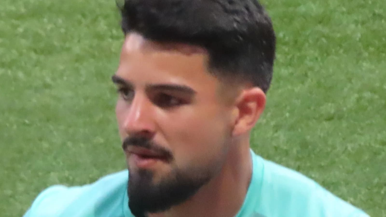 Jogador do Palmeiras com o uniforme do clube em campo, foto de arquivo