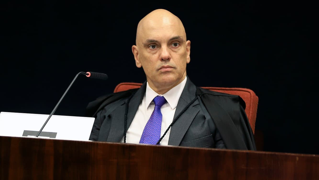 O ministro Alexandre de Moraes durante sessão da 1ª Turma do Supremo Tribunal Federal (STF), em foto de arquivo