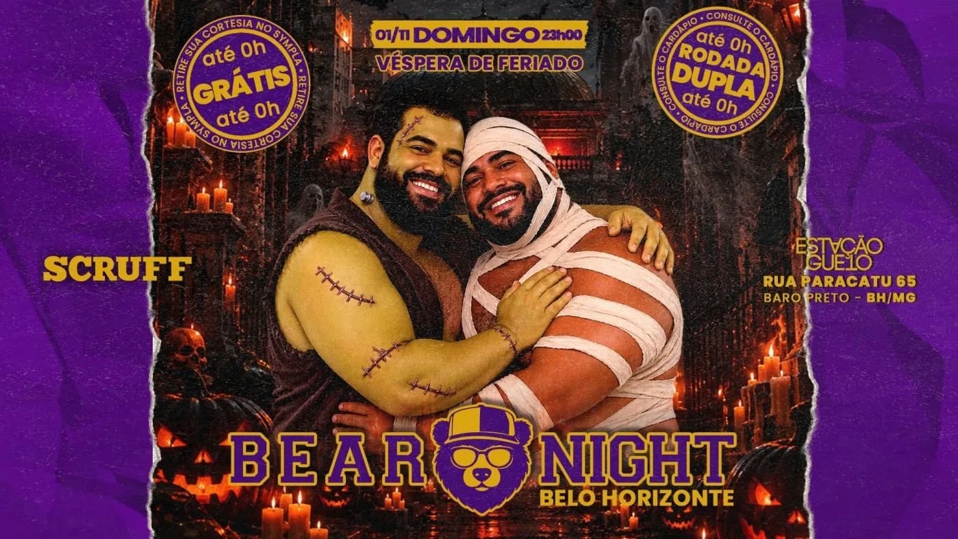 BEAR NIGHT 01/11 VÉSEPRA DE FERIADO | OFF ATÉ 0h*