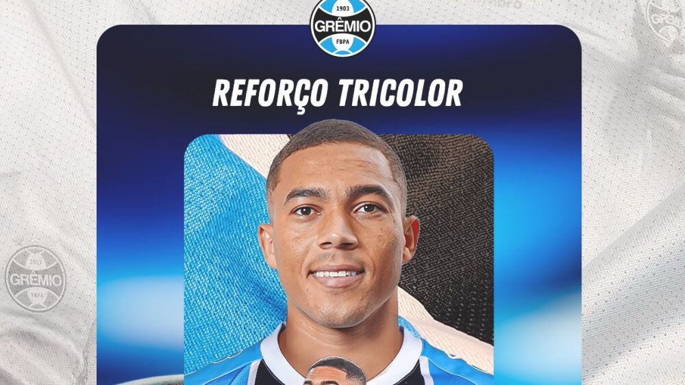 Grêmio anuncia atacante Carlos Vinícius como novo reforço