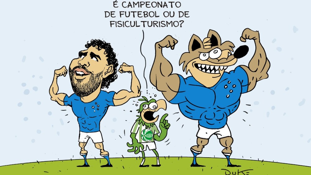 Charge do Duke destaca a força de Gabigol e do Cruzeiro na liderança do Brasileirão