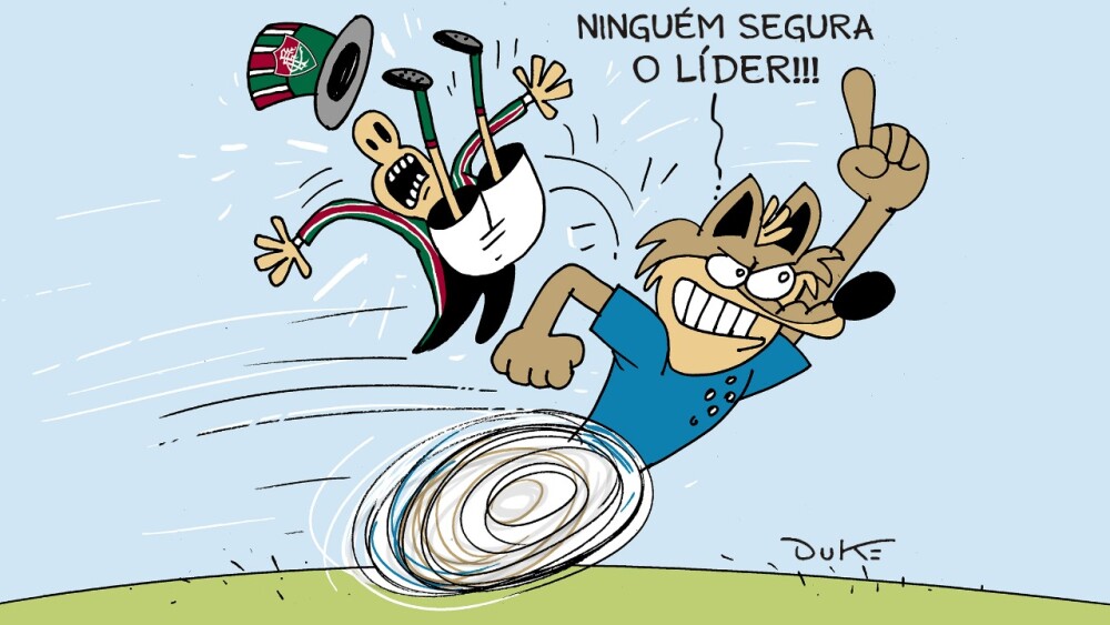 Charge do Duke | O Cruzeiro na liderança do Brasileirão
