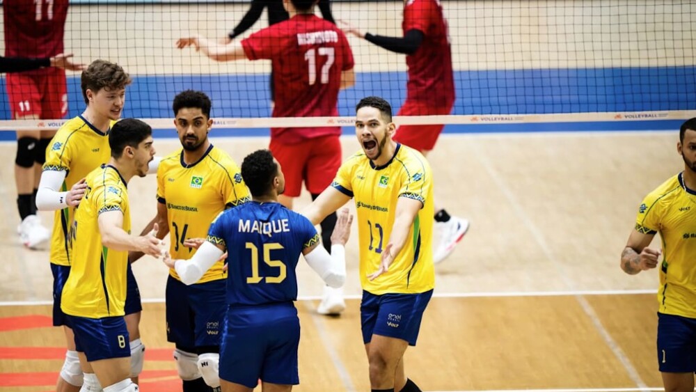 Brasil derrota Japão e garante vaga na fase final da Liga das Nações Masculina de Vôlei