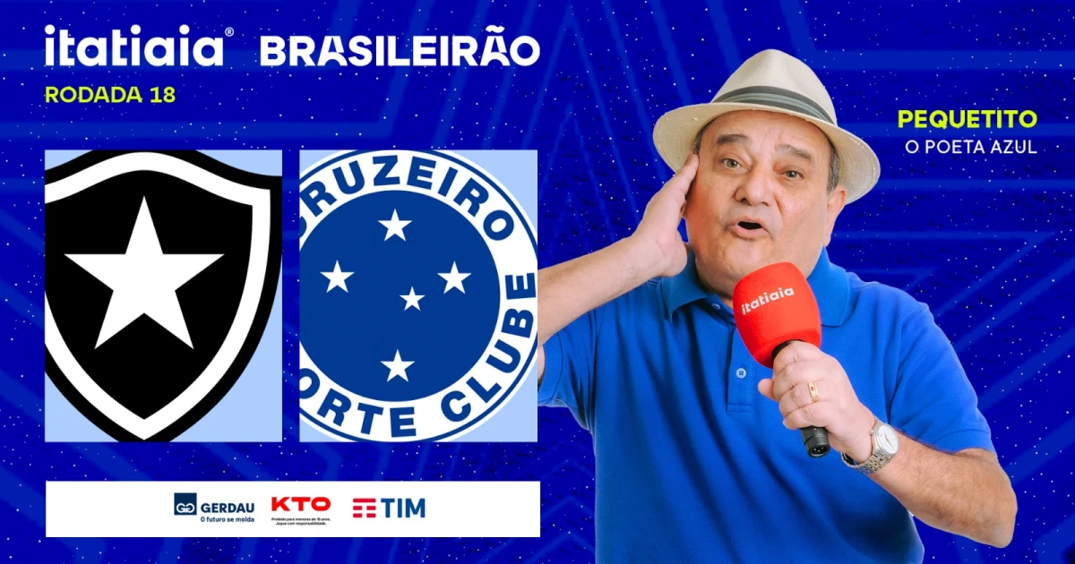 Tempo real da partida entre Botafogo e Cruzeiro pelo Brasileiro Série A de 2025