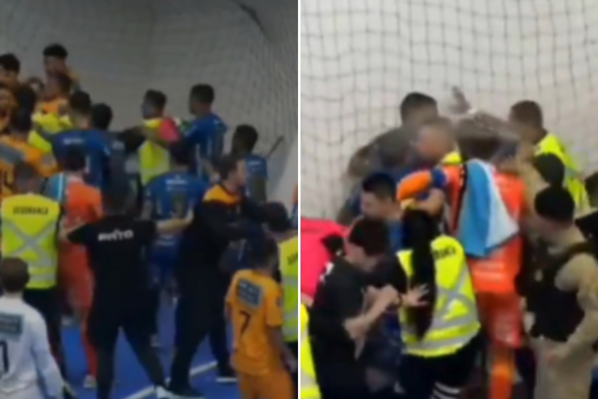 PM usa gás de pimenta em jogadores após confusão em partida de futsal