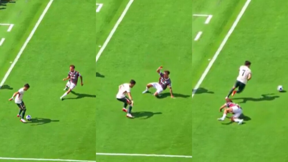 Fifa destaca drible de Pedro Neto em jogador do Fluminense; assista