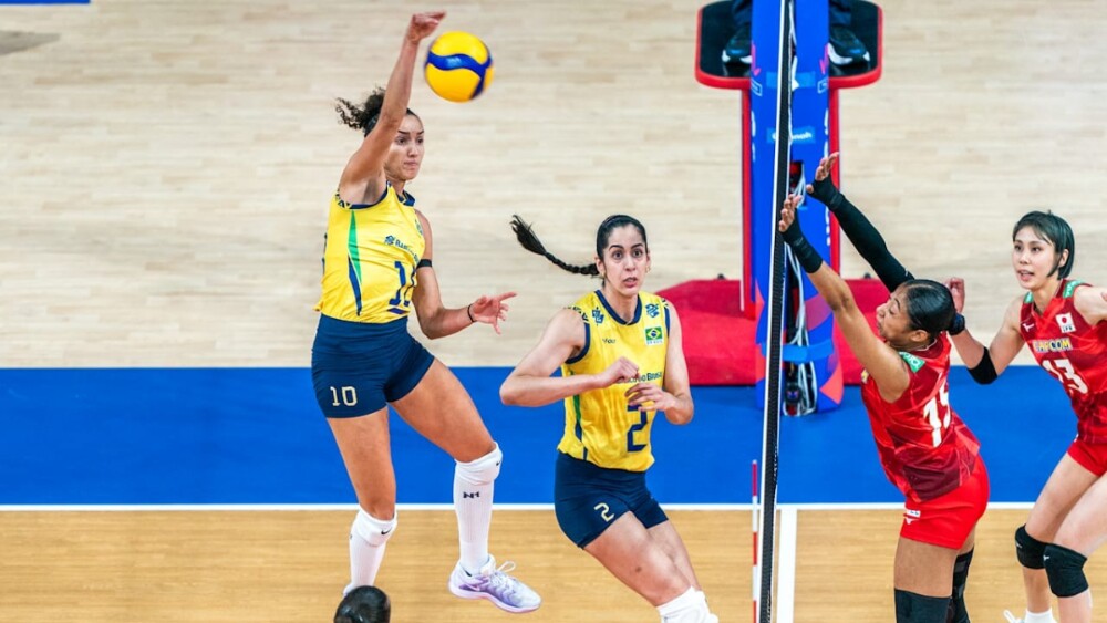 Brasil vira sobre o Japão e avança para a final da Liga das Nações Feminina de Vôlei